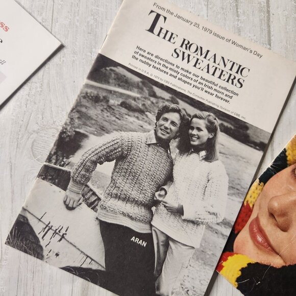 Vintage Lot of Crochet Knit Pattern Books Sweaters Baby Clothing Adult Clothing - Picture 6 of 11